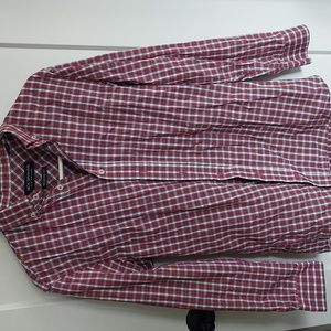 Plaid button down shirt mens medium